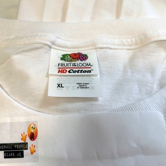 Custom Graphic T-shirt Top Tee Shirt Normal People Scare Fruit of the Loom NWT - Picture 7 of 10